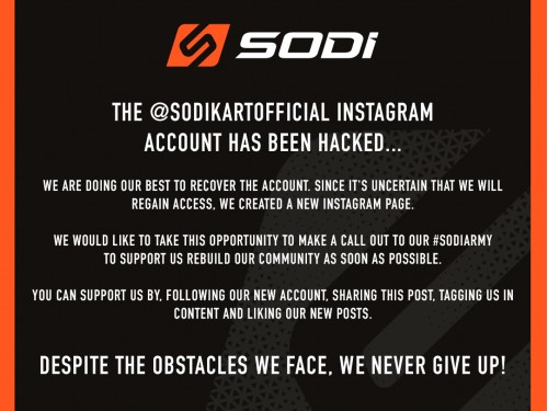 Sodikart Instagram has been hacked 